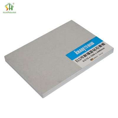 9.5 মিমি হালকা ওজনের জিপসাম বোর্ড 1220x2440 মিমি 4x8 ফুট প্লাস্টারবোর্ড সহজ ইনস্টল অভ্যন্তরীণ প্যানেল