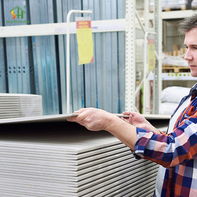 ভালো দাম 1220x2440mm আর্দ্রতা প্রতিরোধী জিপস বোর্ড 9mm-15mm বেধ অনলাইন