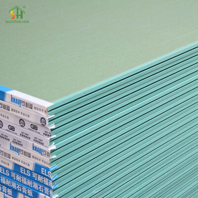 ভালো দাম Knauf 9mm জলরোধী drywall জিপস বোর্ড আধুনিক নকশা জলরোধী কাগজ পৃষ্ঠ বহিরঙ্গন বিল্ডিং প্রকল্পের জন্য গরম বিক্রয় অনলাইন